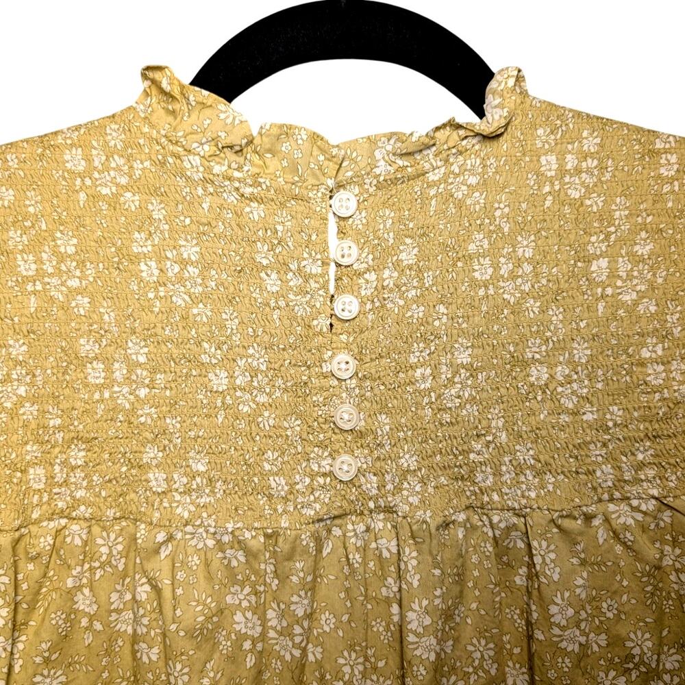 J. Crew Women's Liberty Fabric Vintage Yellow Floral Blouse Size XS - Picture 8 of 14